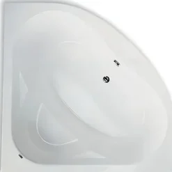 Baignoire D'Angle|Sanindusa Baignoire d'angle acrylique haute densité ALFA 145x145 blanche avec pieds réglables (tablier et mitigeur non inclus)