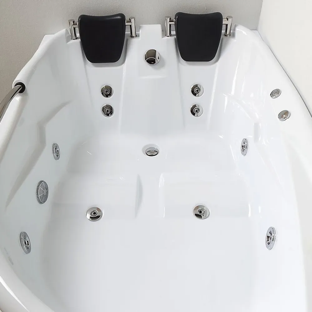 Kiamami Valentina Baignoire D'angle Double Avec Hydromassage Aida Gauche
