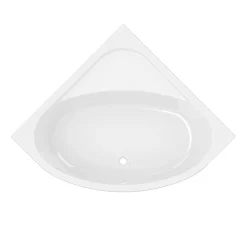 Baignoire D'Angle|GoodHome Baignoire d'angle en acrylique L.140 x l.140 cm blanc, Cavally