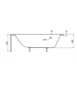 Baignoire Asymétrique|Azura Home Design Baignoire d'angle MARINA angle GAUCHE avec tablier