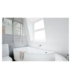 Azura Home Design Baignoire d'angle ORIEGA 150 cm gauche avec tablier