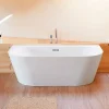 Baignoire Îlot|Sanycces Baignoire design semi-îlot ovale TORINO MURO blanche 170 cm