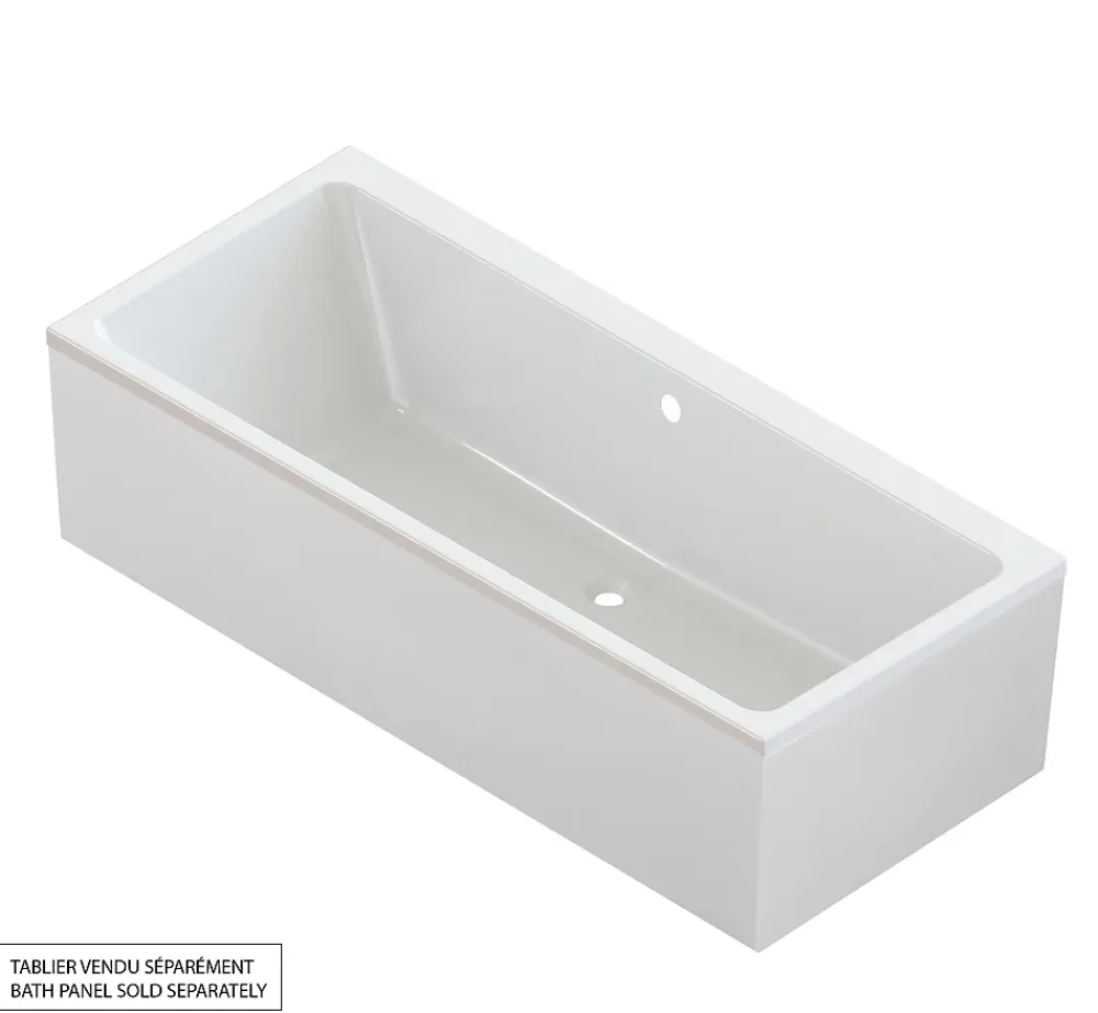 Baignoire Droite|GoodHome Baignoire double 180 x 80 cm Teesta