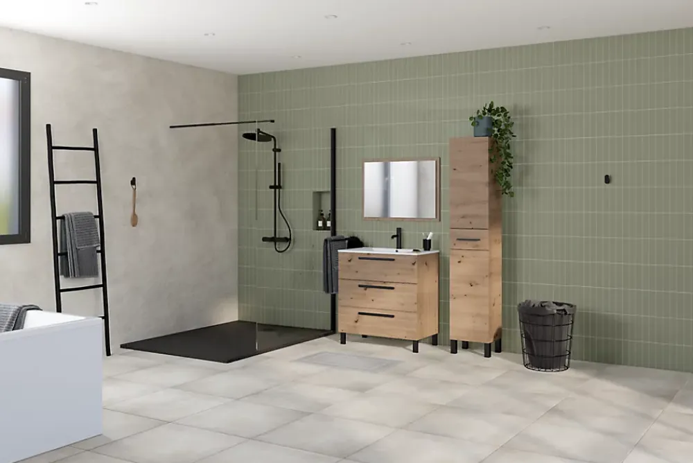 Baignoire Droite|GoodHome Baignoire double 180 x 80 cm Teesta