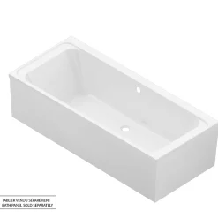 GoodHome Baignoire double en acrylique blanc L.180 x l.80 cm Cavally
