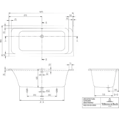 Villeroy & Boch Baignoire droite 170 X 80 VILLEROY ET BOCH Architectura acrylique