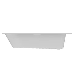 GoodHome Baignoire droite avec poignées d'appui 170x75 cm Cavally blanc