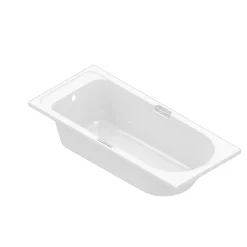 GoodHome Baignoire droite avec poignées d'appui 170x75 cm Cavally blanc