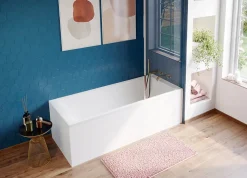 GoodHome Baignoire droite Bolmen L. 170 cm x l. 75 cm blanc