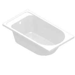 GoodHome Baignoire droite Cavally L. 130 x l. 70 cm blanc