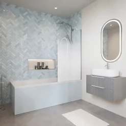 Baignoire Droite|Duravit Baignoire droite No.1 180 x 85 cm + Pare bain droit AURYS Mist 1 chromé