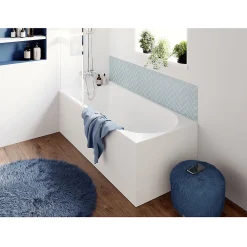 Baignoire Droite|GoodHome Baignoire droite en acrylique L.160 x l.70 cm blanc, Cavally