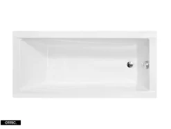 Baignoire Droite|Besco Baignoire Droite sans Tablier - 170 x 70 cm - MODERN SANS TABLIER - REPOSE-TÊTE OFFERT