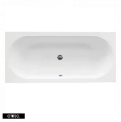 Besco Baignoire Droite sans Tablier - 160 x 75 cm - VITAE SANS TABLIER - REPOSE-TÊTE OFFERT