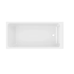 Baignoire Droite|GoodHome Baignoire droite Teesta L. 160 cm x l. 75 cm blanc