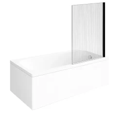 Villeroy & Boch Baignoire droite Architectura acrylique 140 x 70 cm + Pare bain droite AURYS Raywall Noir mat
