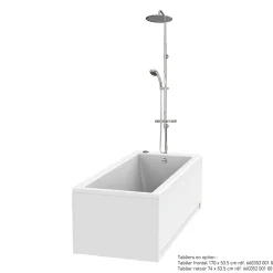 Baignoire Droite|Valentin Baignoire Embleme Comododo solo 170 x 75 cm sans tablier + Colonne de douche