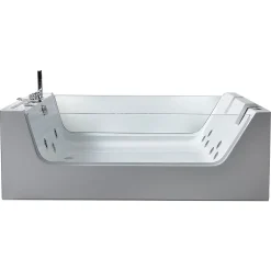Baignoire Balnéo|Eliteshopping Baignoire hydromassage avec 2 verre panoramique 170 X 120 cm 8 jets Gemma