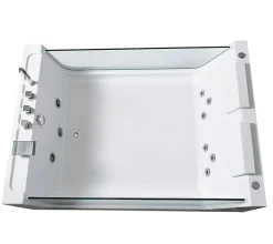 Baignoire Balnéo|Eliteshopping Baignoire hydromassage avec 2 verre panoramique 170 X 120 cm 8 jets Gemma