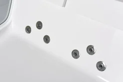 Baignoire Balnéo|Eliteshopping Baignoire hydromassage avec 2 verre panoramique 170 X 120 cm 8 jets Gemma