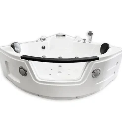 Eliteshopping Baignoire hydromassage Chromothérapie 150 X 150 cm 12 jets Mimosa