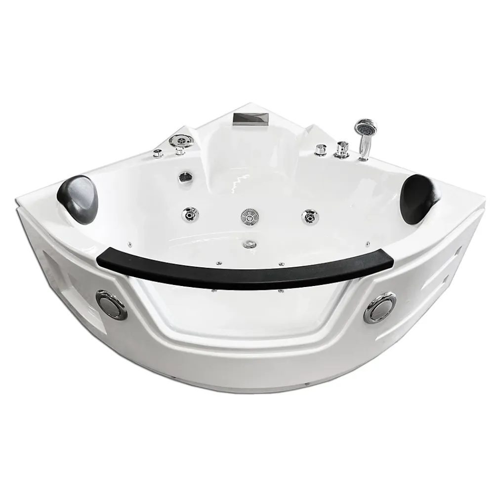 Eliteshopping Baignoire hydromassage Chromothérapie 150 X 150 cm 12 jets Mimosa