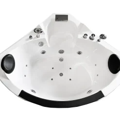 Eliteshopping Baignoire hydromassage Chromothérapie 150 X 150 cm 12 jets Mimosa