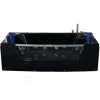 Eliteshopping Baignoire hydromassage noir Chromothérapie 180 X 90 cm 14 jets Cherry
