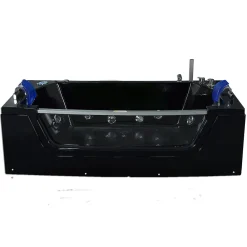 Eliteshopping Baignoire hydromassage noir Chromothérapie 180 X 90 cm 14 jets Cherry