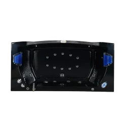 Eliteshopping Baignoire hydromassage noir Chromothérapie 180 X 90 cm 14 jets Cherry