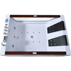 Baignoire Balnéo|Eliteshopping Baignoire hydromassage pour 2 personnes 180 X 120 cm 18 jets Pearl