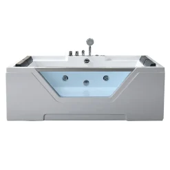 Eliteshopping Baignoire hydromassage Verre panoramique 170 X 120 cm 8 jets Amber