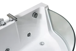 Eliteshopping Baignoire hydromassage Verre Panoramique 170 X 80 cm 6 jets Lotus