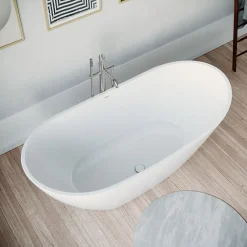 Duravit Baignoire ilot acrylique salle de bain, avec vidage + trop-plein, 2 parois, 2 places, 170x80x69cm, Garantie 5 ans, Blanc, DURABERK