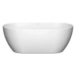 Duravit Baignoire ilot acrylique salle de bain, vidage et trop-plein, 2 parois, 2 places, 150x75x45cm, Garantie 5 ans, Blanc mat, DURAMUNA