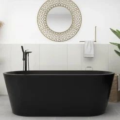 Planète Bain Baignoire ilot noir 170x80 Matte Black