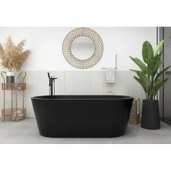 Planète Bain Baignoire ilot noir 170x80 Matte Black