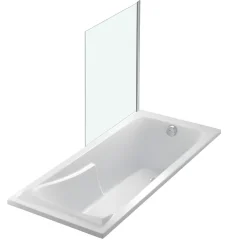 Baignoire Droite|Jacob Delafon Baignoire Corvette 150x70 cm + Pare bain