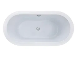 Vente-unique Baignoire îlot - 178L - 149 x 75 x 58cm - Blanche - Acrylique - ADRINA