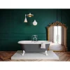 GoodHome Baignoire îlot 170 x 80 cm grise + 4 pieds blancs, Emba