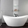 Bernstein Baignoire îlot acrylique ovale 173x73x75cm + Bonde et trop plein - Blanc mat - SIENA