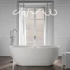 Bernstein Baignoire îlot Acrylique ovale 165x75x58cm Blanc mat + Bonde et trop plein - ROMA PLUS 2.0