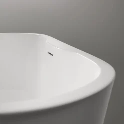 Bernstein Baignoire îlot Acrylique ovale 165x75x58cm Blanc mat + Bonde et trop plein - ROMA PLUS 2.0