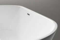Bernstein Baignoire îlot Acrylique ovale 180x80x58cm Blanc brillant + Bonde et trop plein - ROMA PLUS 2.0