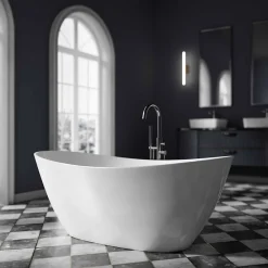 Bernstein Baignoire îlot Acrylique ovale 170x78x69cm + Bonde et trop plein - Blanc brillant - BELLAGIO 2.0