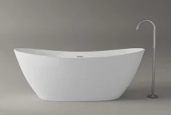 Bernstein Baignoire îlot Acrylique ovale 170x78x69cm + Bonde et trop plein - Blanc brillant - BELLAGIO 2.0