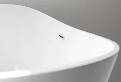 Bernstein Baignoire îlot Acrylique ovale 170x78x69cm + Bonde et trop plein - Blanc brillant - BELLAGIO 2.0