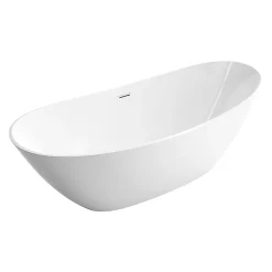 Bernstein Baignoire îlot Acrylique ovale 170x78x69cm + Bonde et trop plein - Blanc brillant - BELLAGIO 2.0