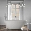 Baignoire Îlot|Bernstein Baignoire îlot Acrylique ovale design 170x75x58cm Blanc mat + Bonde et trop plein - ROMA 2.0