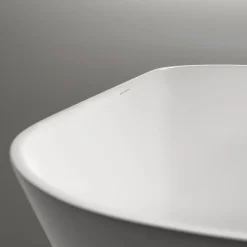 Baignoire Îlot|Bernstein Baignoire îlot Acrylique ovale design 170x75x58cm Blanc mat + Bonde et trop plein - ROMA 2.0